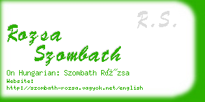 rozsa szombath business card